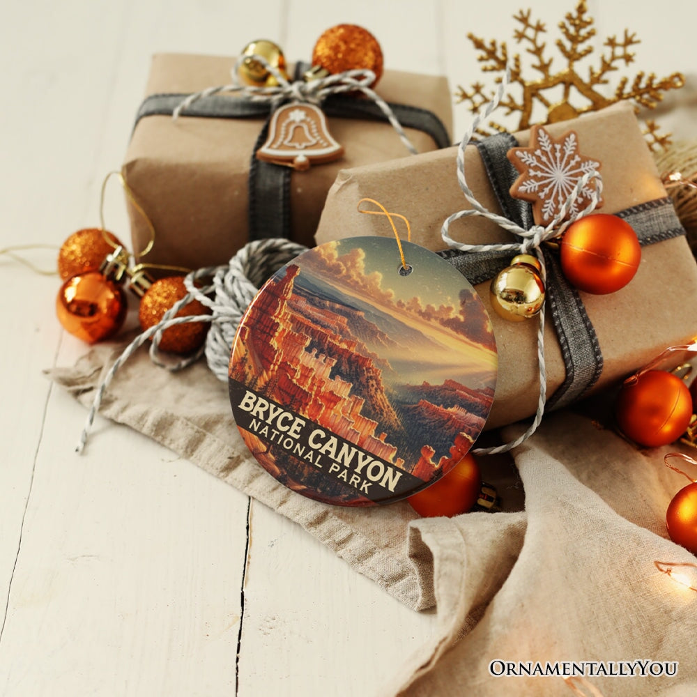 Artistic Bryce Canyon National Park Ornament, Utah Desert Landscape Christmas Gift and Tree Decor