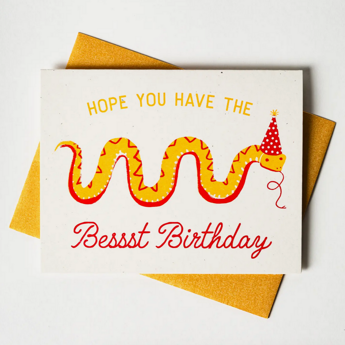 Bessst Birthday Snake - Risograph Card