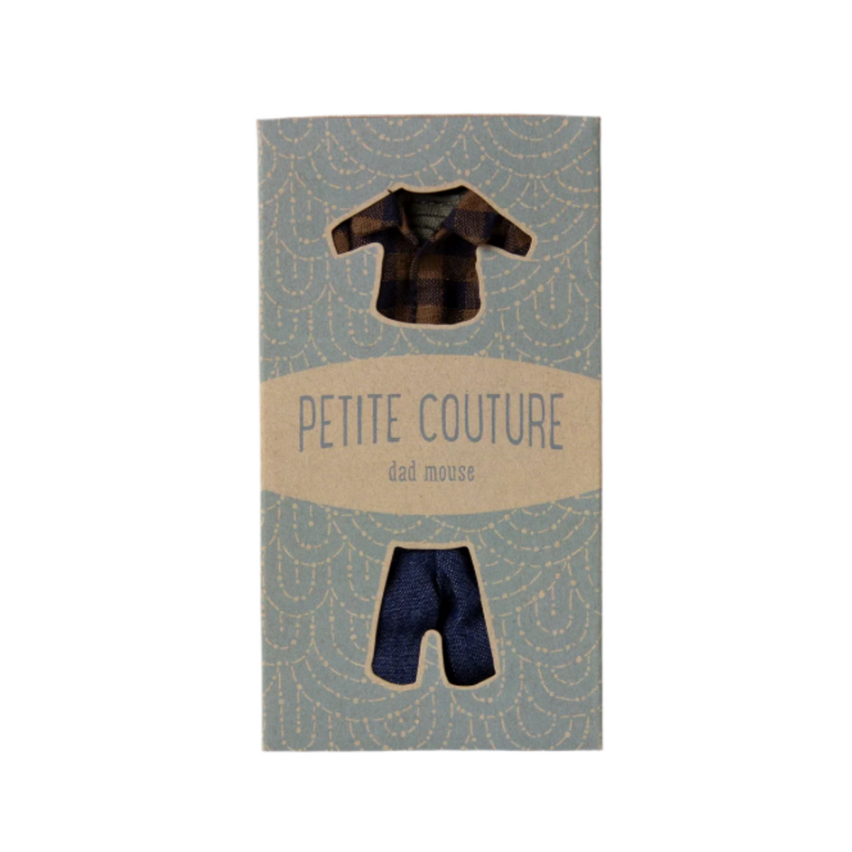 Brown checked shirt and pants for Dad mouse