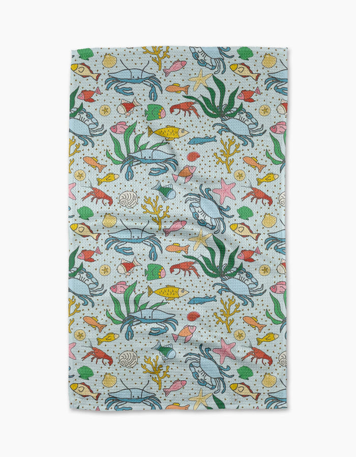 Beneath the Waves Tea Towel