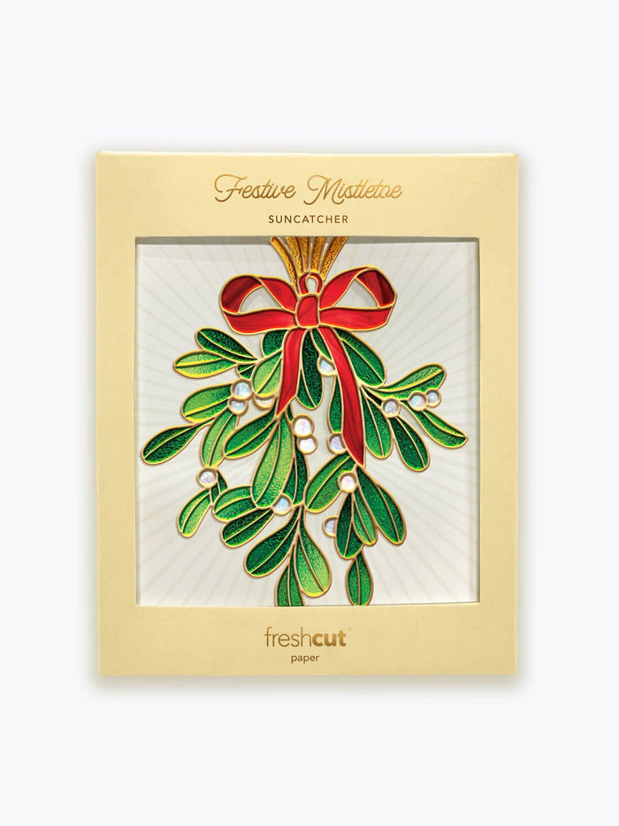 FreshCut Paper LLC - Festive Mistletoe Suncatcher