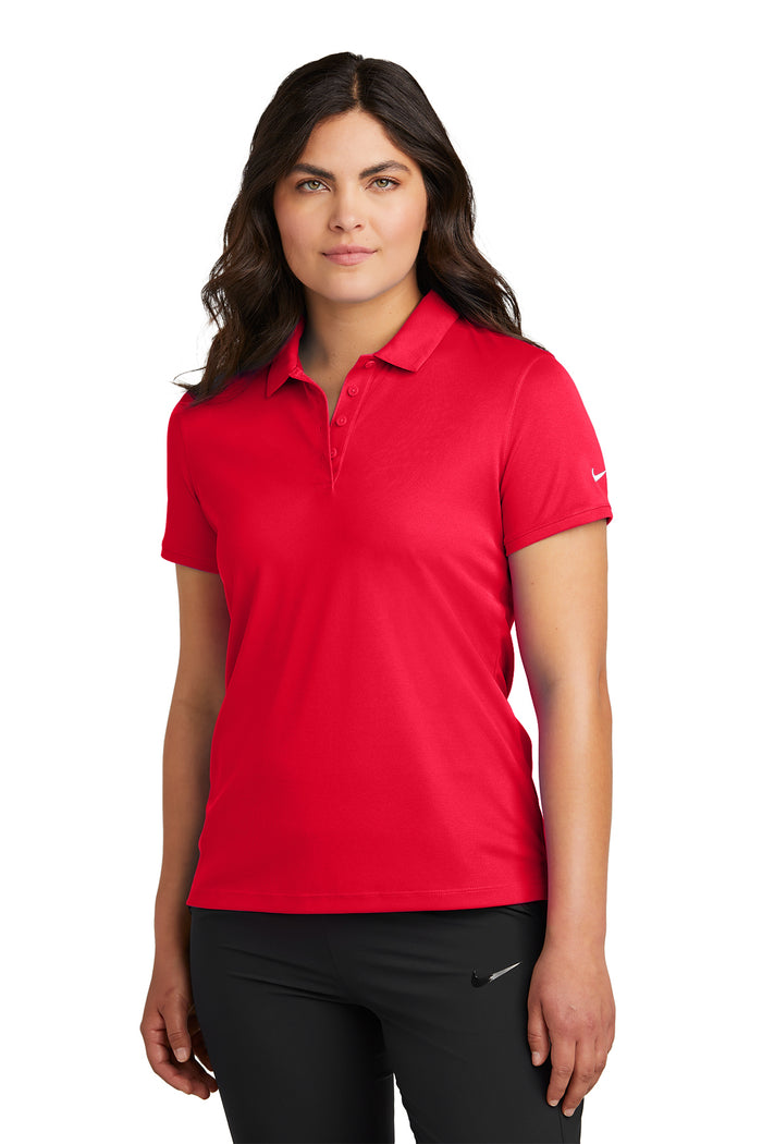 NKDX6685- Nike Women's Victory Solid Polo in University Red