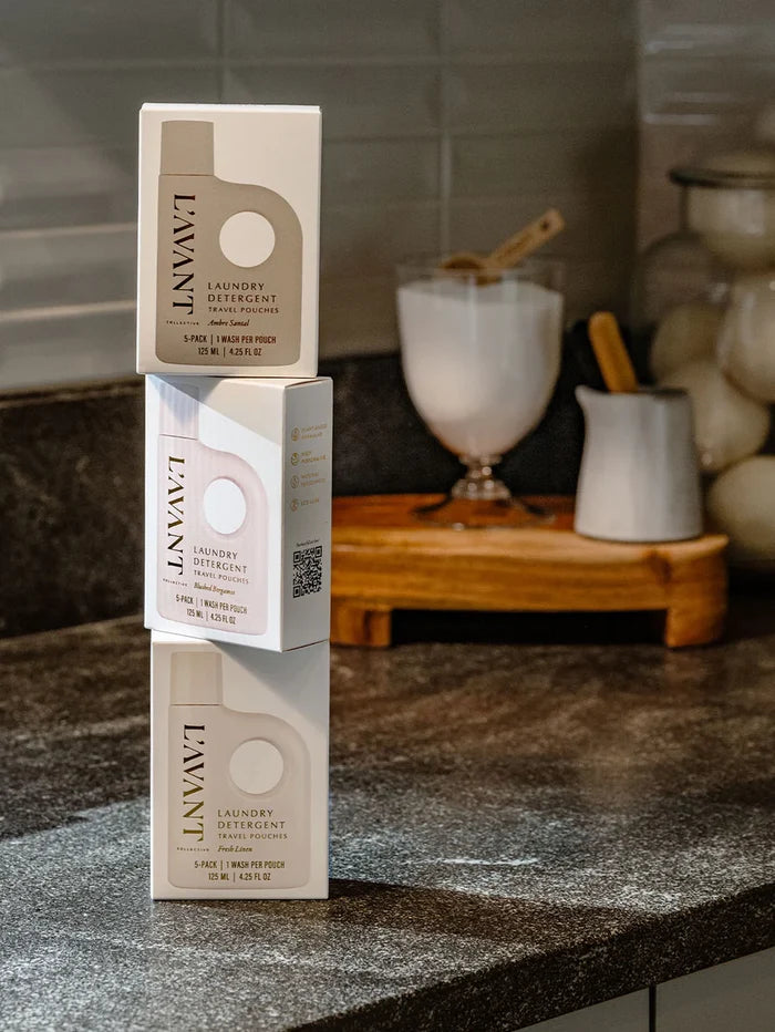L'AVANT Collective: Laundry Detergent Travel Pack (Set of 5) - Fresh Linen - B Social Boutique
