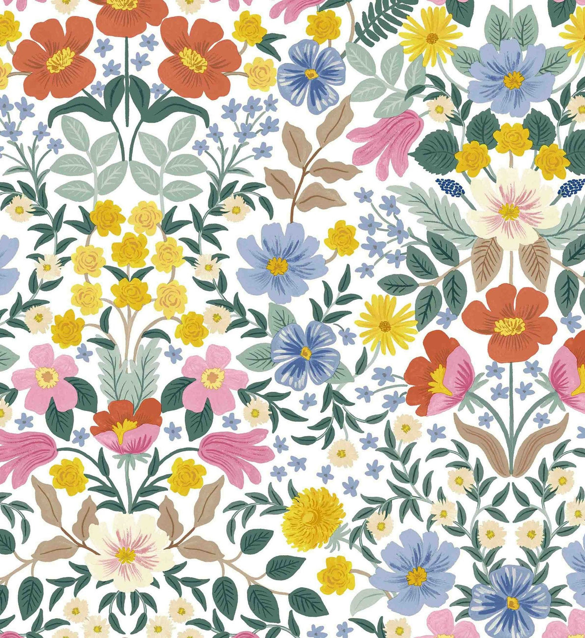 Bramble Garden Peel & Stick Wallpaper - White