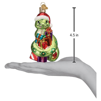 Santa Snake Ornament