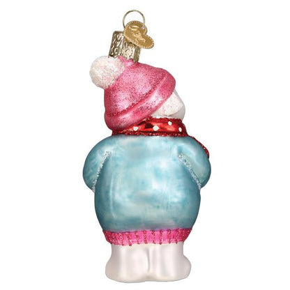 Expectant Snowlady Ornament