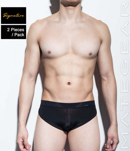 Sexy Men's Loungewear Signature Mini Shorts - Ki Nam (Ultra Thin Nylon Series) - MATEGEAR - Sexy Men's Swimwear, Underwear, Sportswear and Loungewear