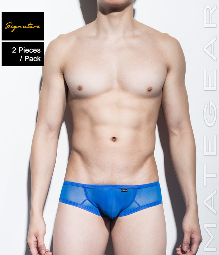 [2Pc/Pack] Sexy Mens Underwear Signature Mini Squarecut Trunks - Da Hee (Mesh Series)
