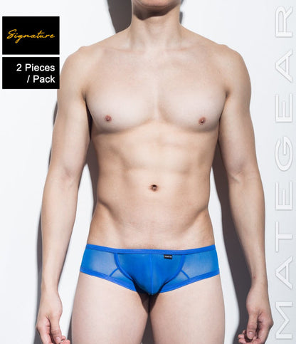 [2Pc/Pack] Sexy Mens Underwear Signature Mini Squarecut Trunks - Da Hee (Mesh Series)