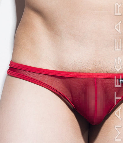 Sexy Men's Underwear Signature Mini Thongs - Young Ja (Mesh Series) - MATEGEAR - Sexy Men's Swimwear, Underwear, Sportswear and Loungewear