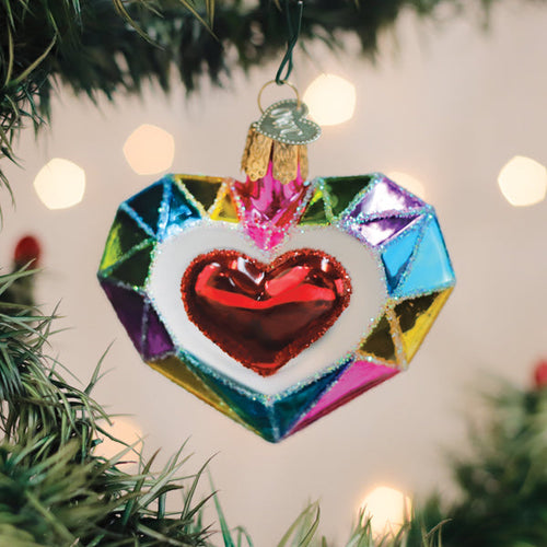 Faceted Heart Ornament