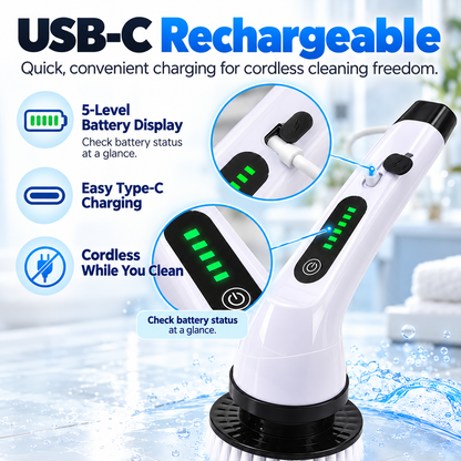 Cordless Electric Spin Scrubber Cleaning Set