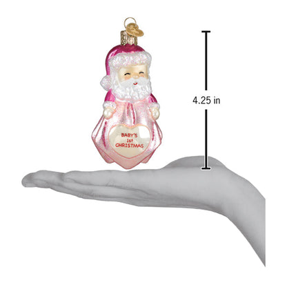 Baby Girl's 1st Santa Lovey Ornament
