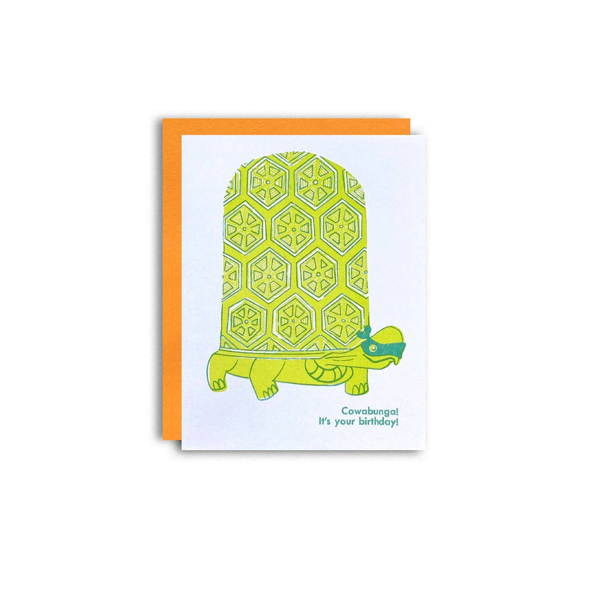 Cowabunga Birthday -  Risograph Greeting Card