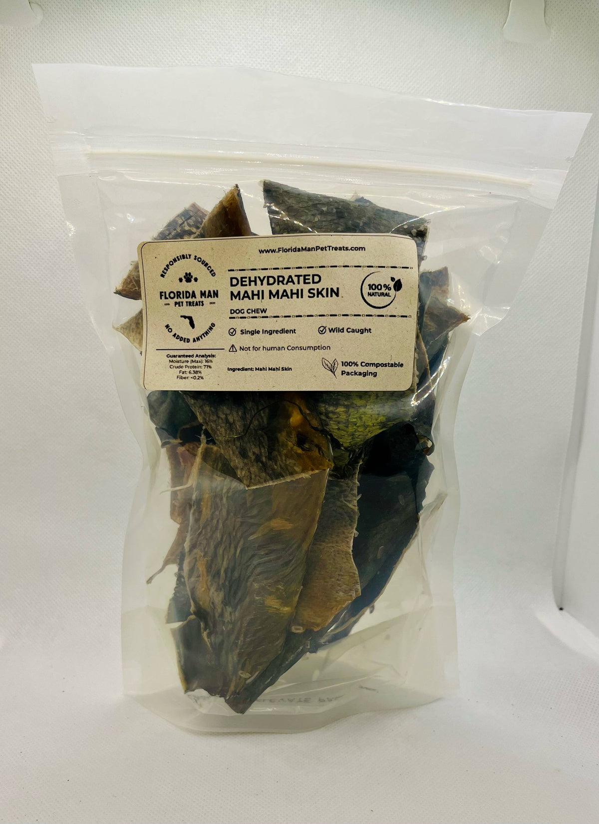 Florida Man Pet Treats - Dehydrated Mahi Mahi Chips (Small Dogs & Cats)