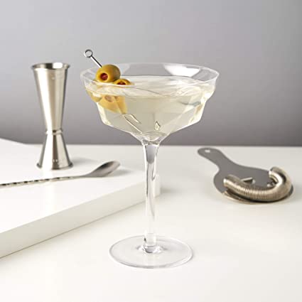 Viski Faceted Martini Glasses