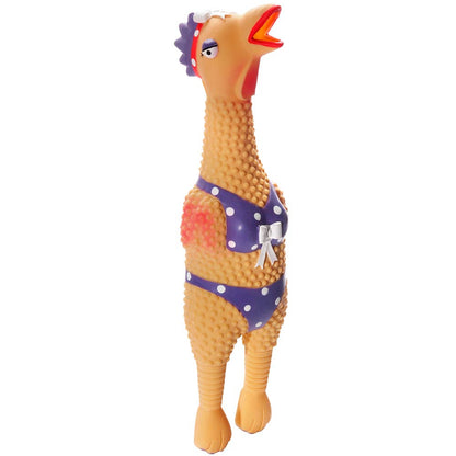 Outward Hound Squawkers Latex Rubber Henrietta Chicken Large