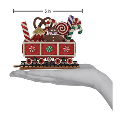 Candy Cane Train Car Ornament