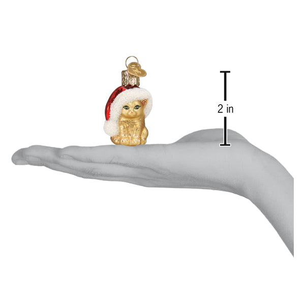 Mini Santa's Kitten Ornament