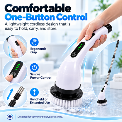 Cordless Electric Spin Scrubber Cleaning Set