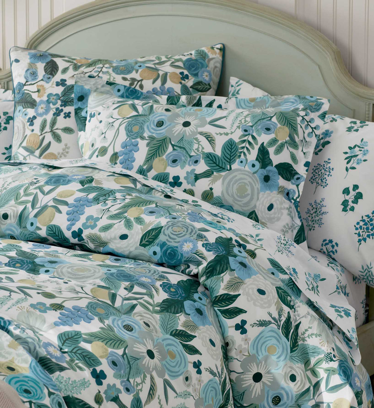 Percale Duvet Cover - Garden Party Blue