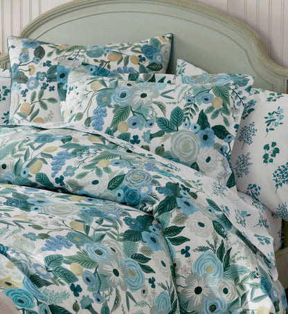 Percale Duvet Cover - Garden Party Blue