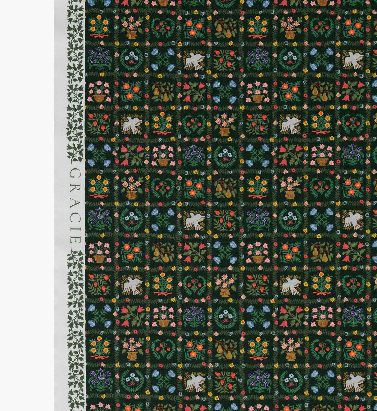Helena Cotton Fabric - Evergreen