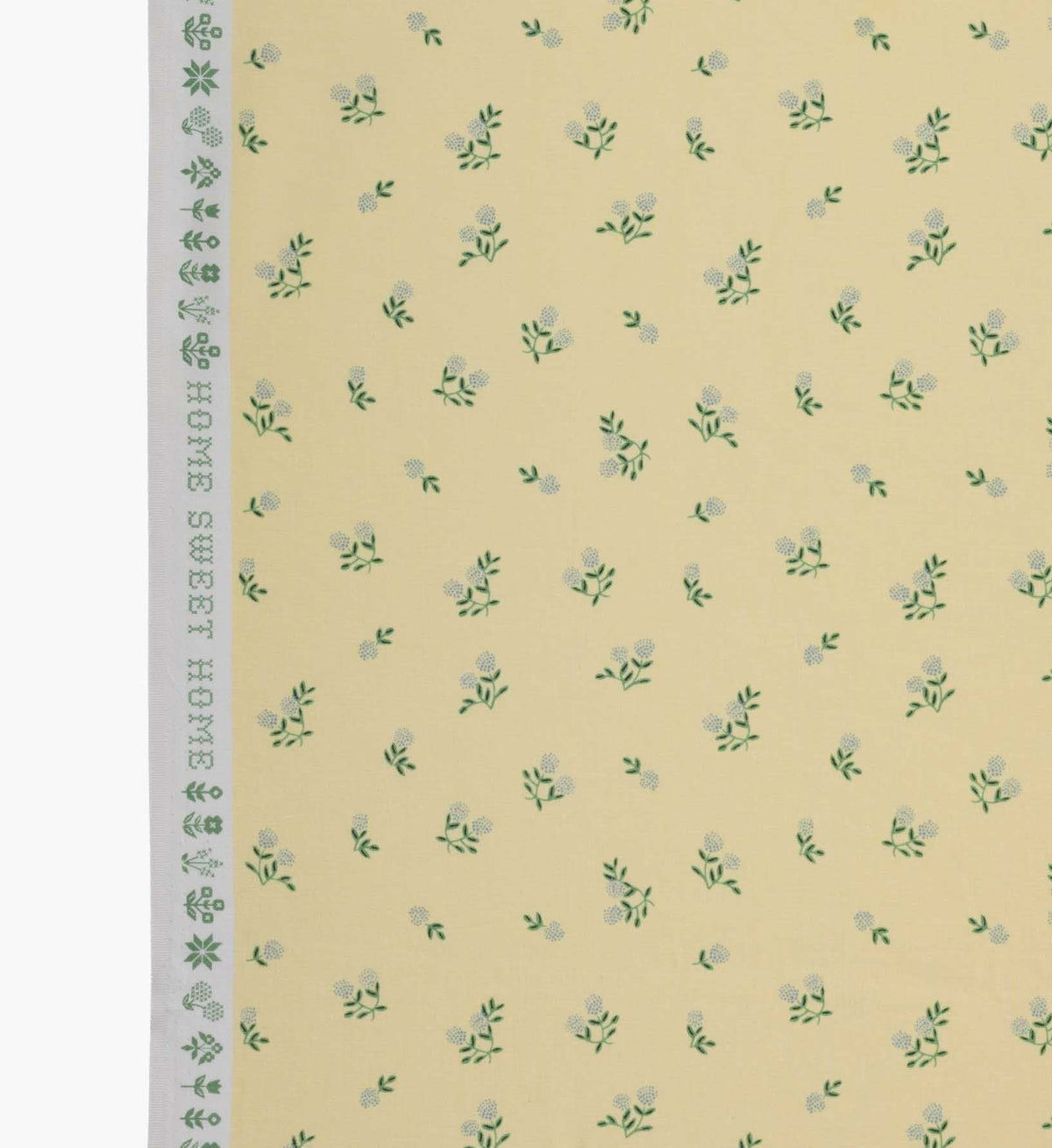Ditsy Hydrangea Cotton Fabric - Butter
