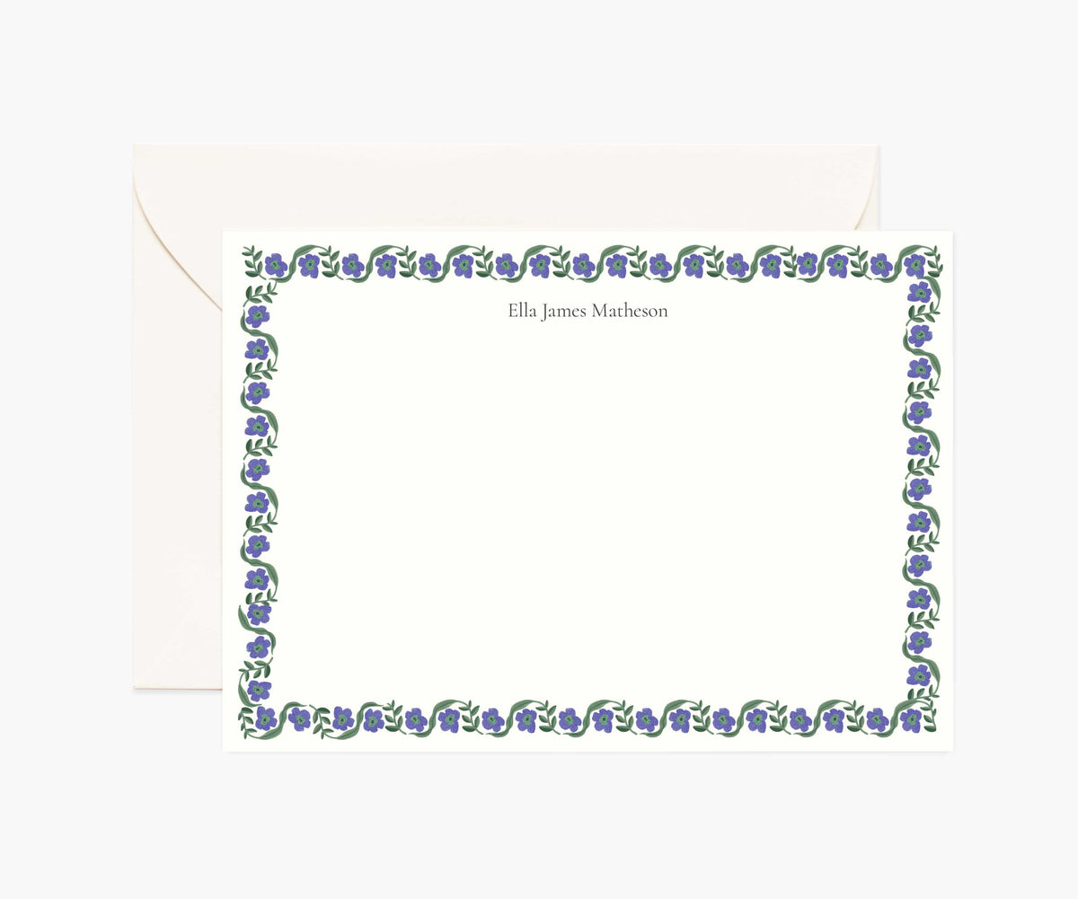 Floral Personalized Stationery  - Delphine