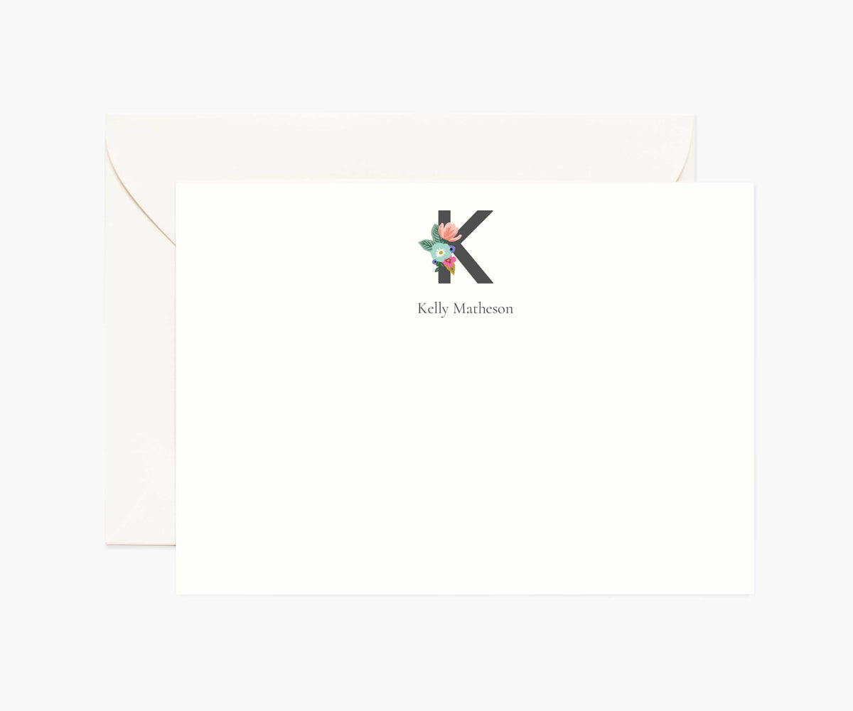 Monogram Personalized Stationery - K