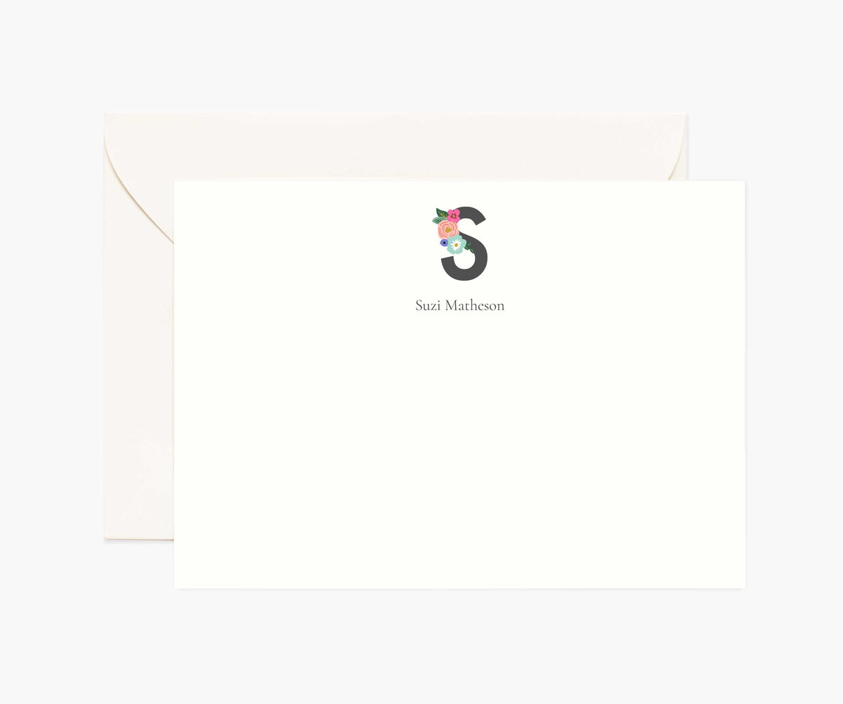 Monogram Personalized Stationery - S