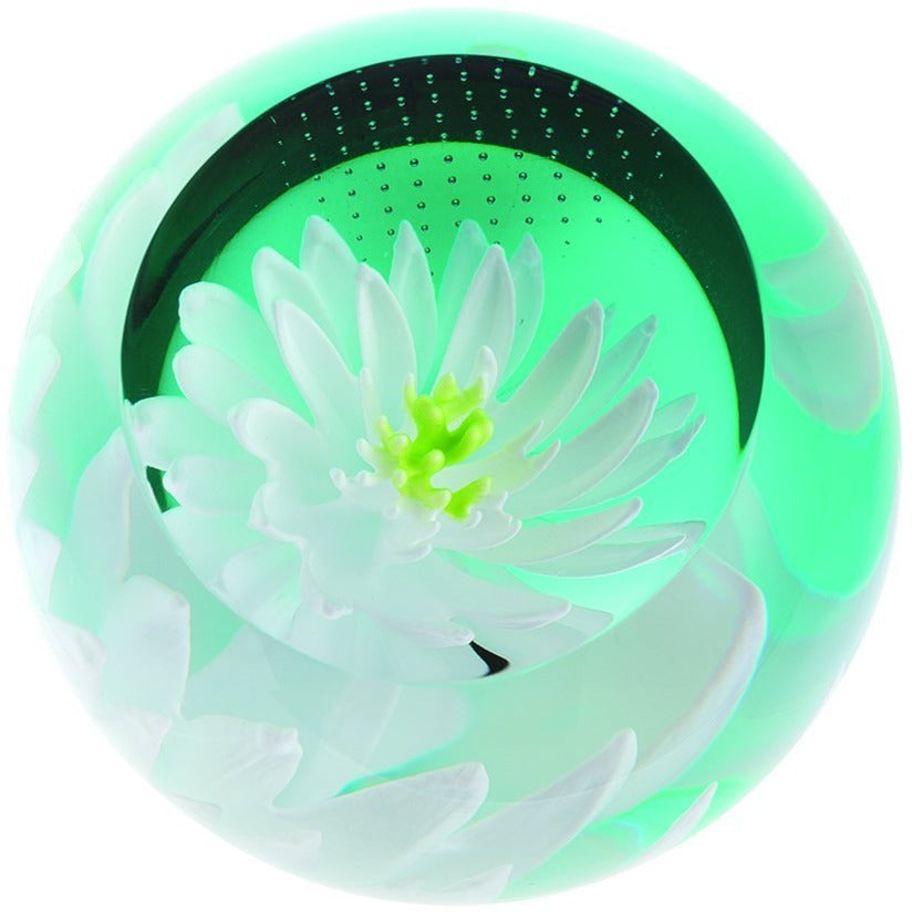 Caithness Glass Floral Charms Water Lily Paperweight