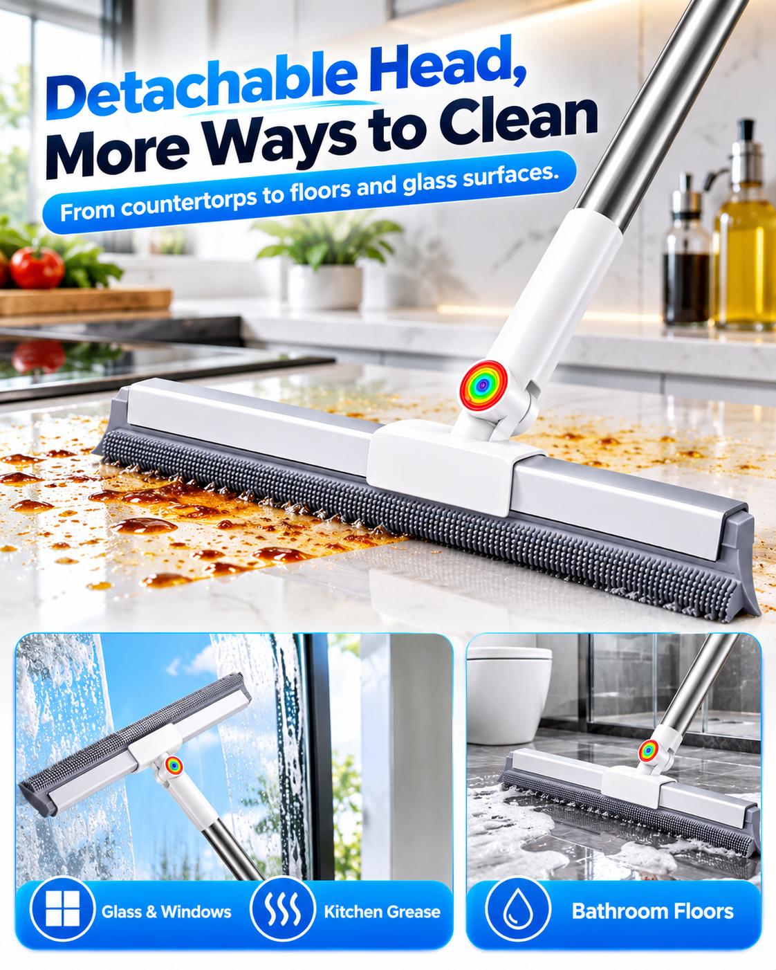 Wet & Dry Floor Squeegee Mop