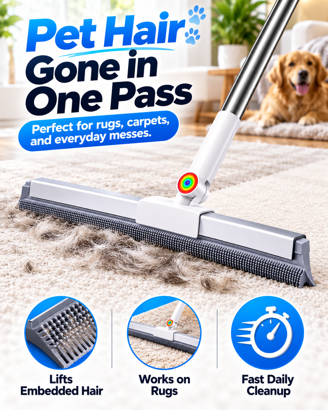 Wet & Dry Floor Squeegee Mop