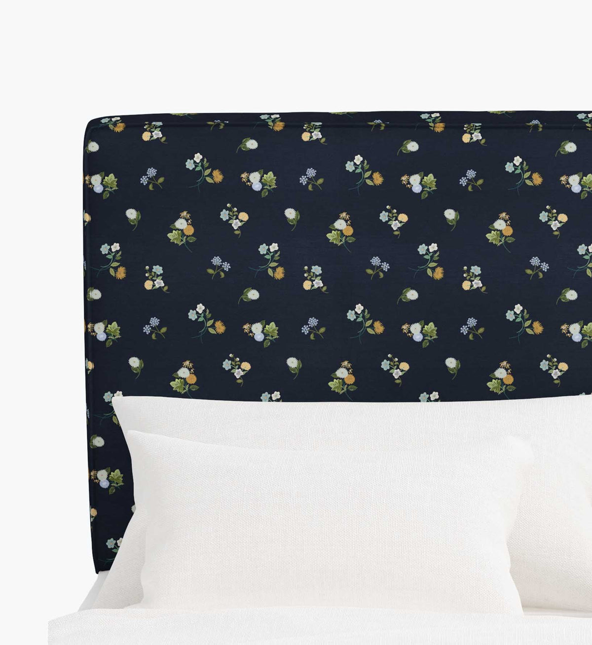 Elly Headboard - Ditsy Dahlia Navy