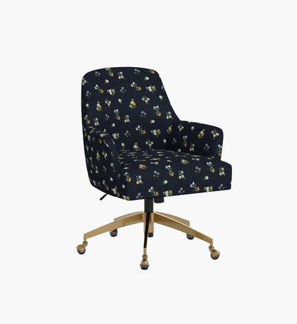 Cambridge Desk Chair - Ditsy Dahlia Navy