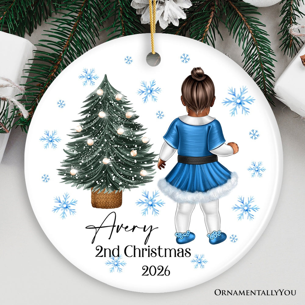Baby’s 2nd Christmas Personalized Ornament, Cute Custom Handmade Second Xmas Keepsake