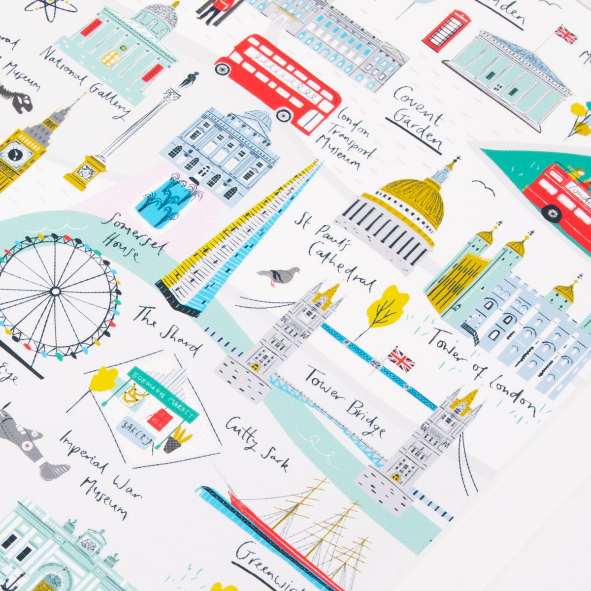 Jessica Hogarth Map Small Print 10" x 12"