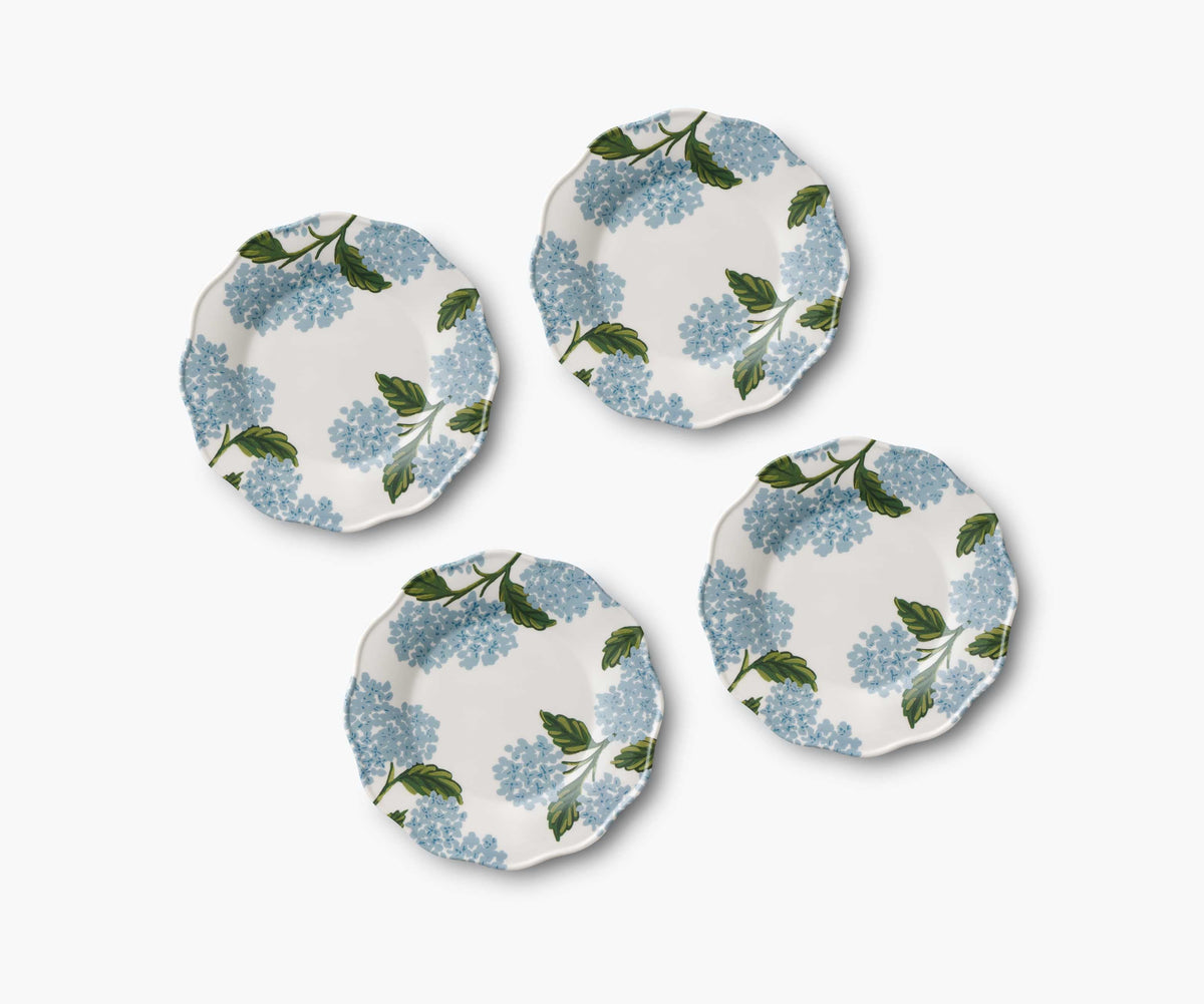 Melamine Assorted Dessert Plates - Hydrangea