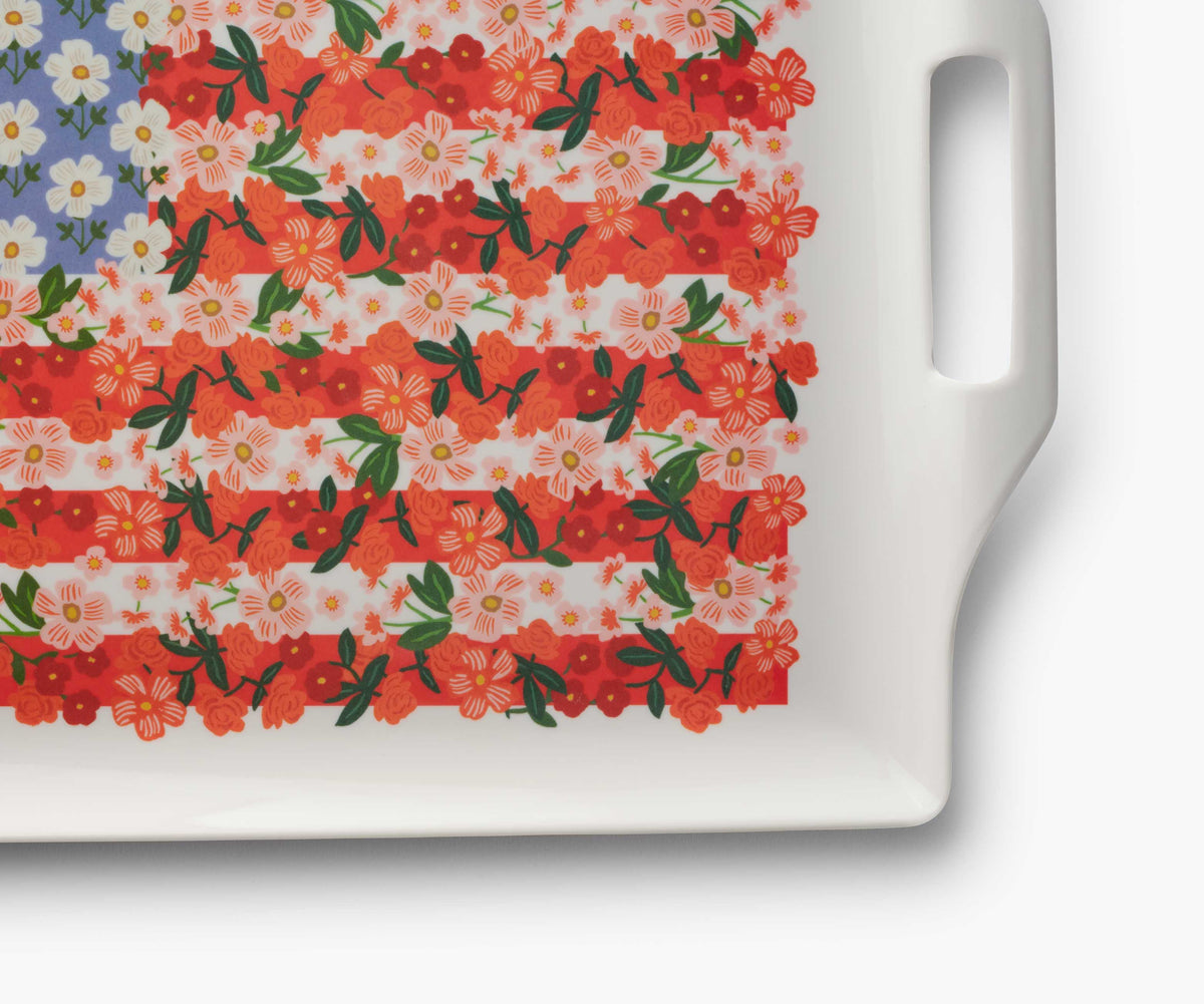 Melamine Serving Platter with Handles - Americana
