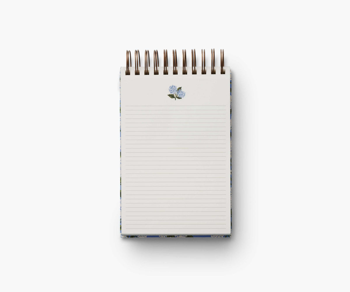 Desktop Spiral Notepad - Hydrangea
