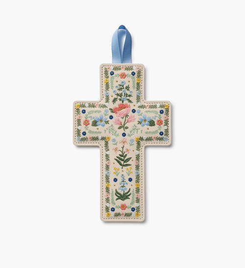 Embroidered Cross - Rosette