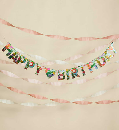 Happy Birthday Banner - Garden Party