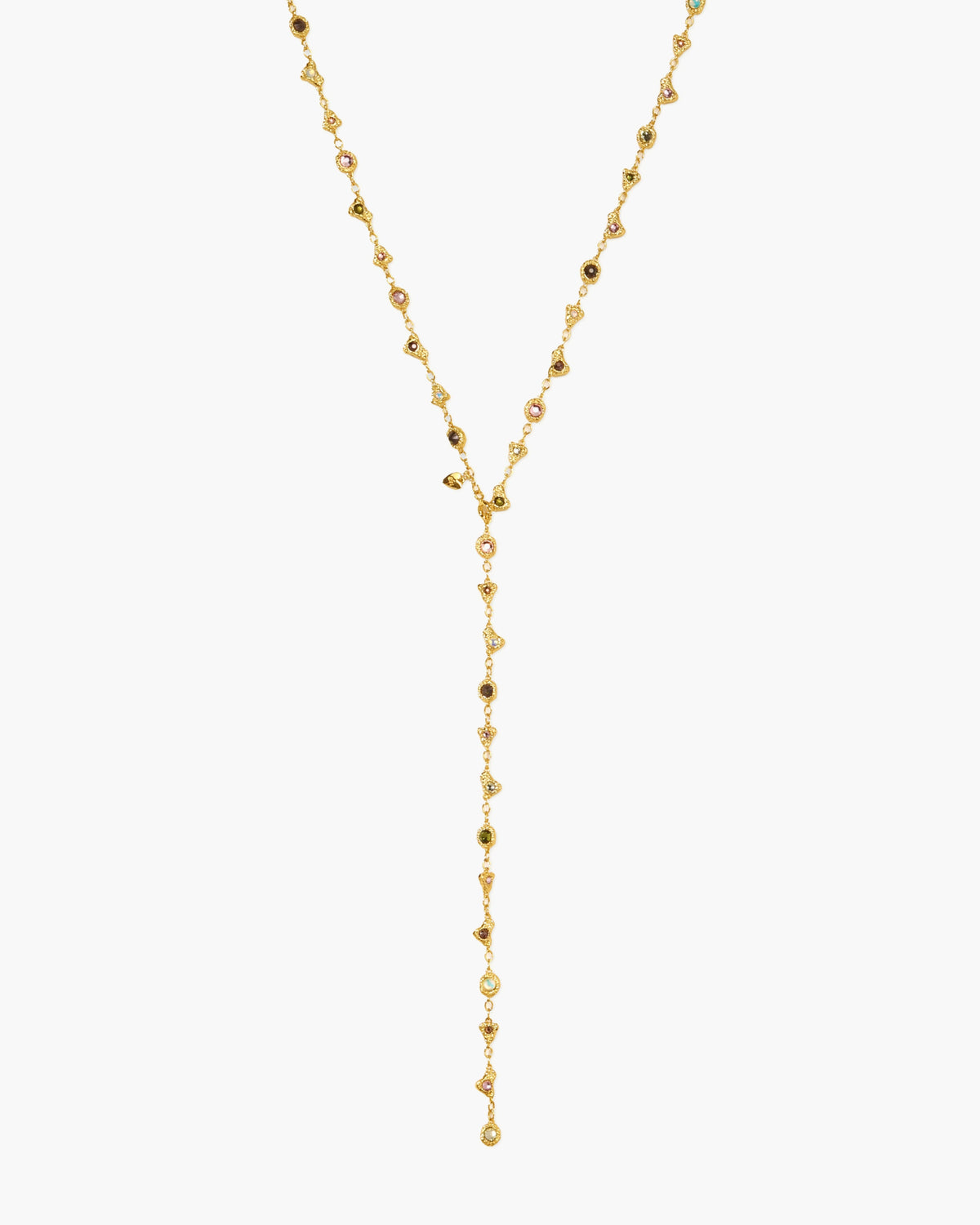 Prism Crystal Long Chain in Silver