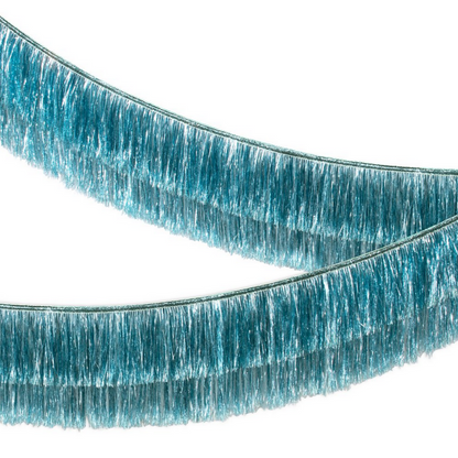 Blue Tinsel Fringe Garland
