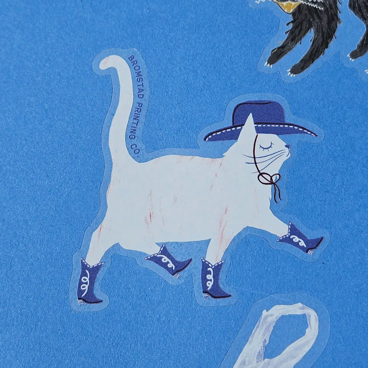 Cowboy Cat Clear Sticker