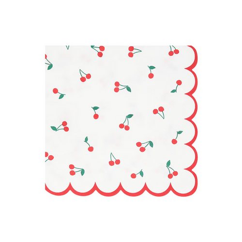 Cherry Pattern Large Napkins -16pk