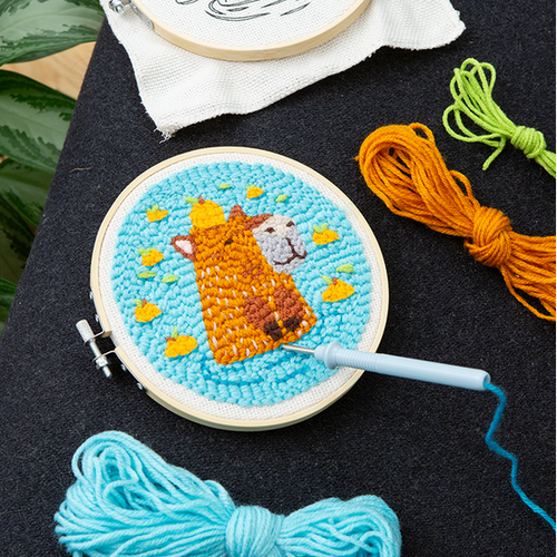 Capybara Punch Needle