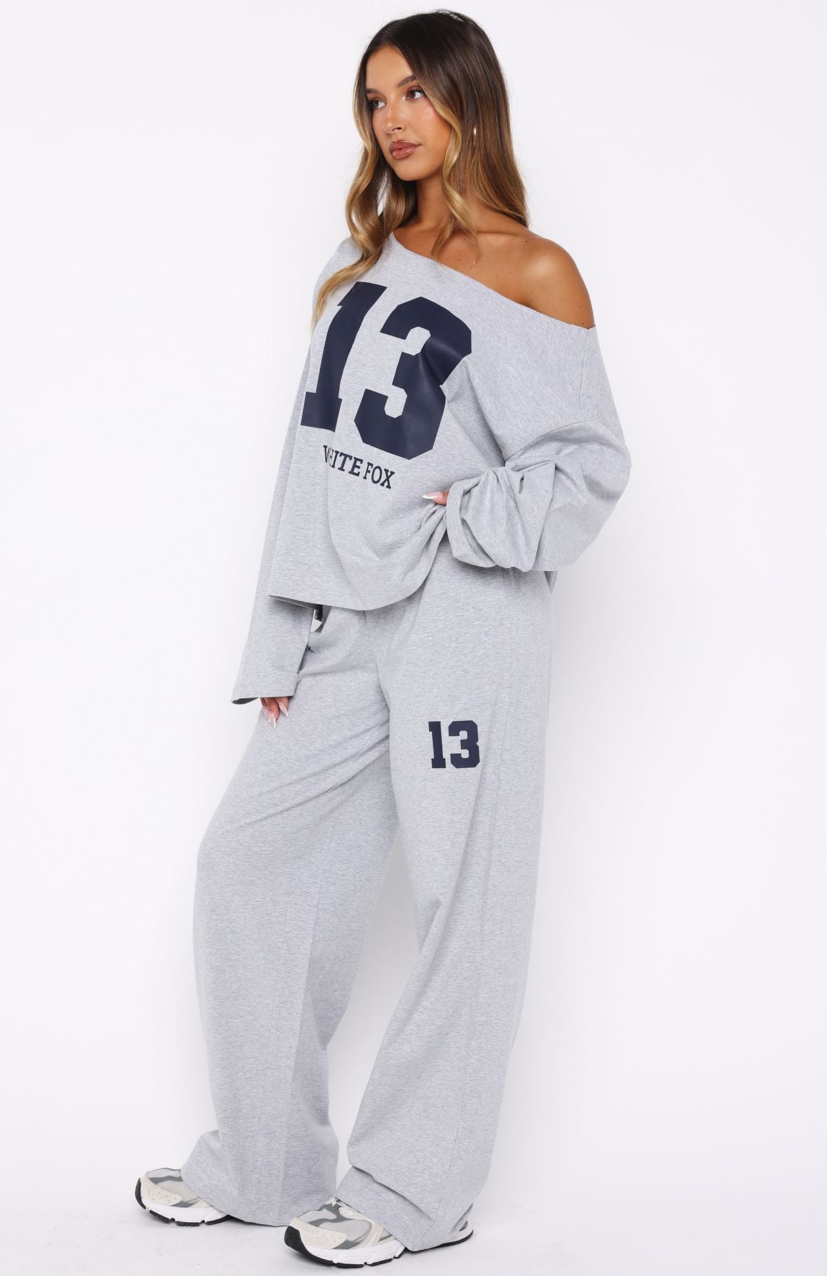 Only One Left Track Pants Grey Marle