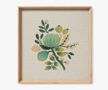 Framed Wall Art - Blue Botanical